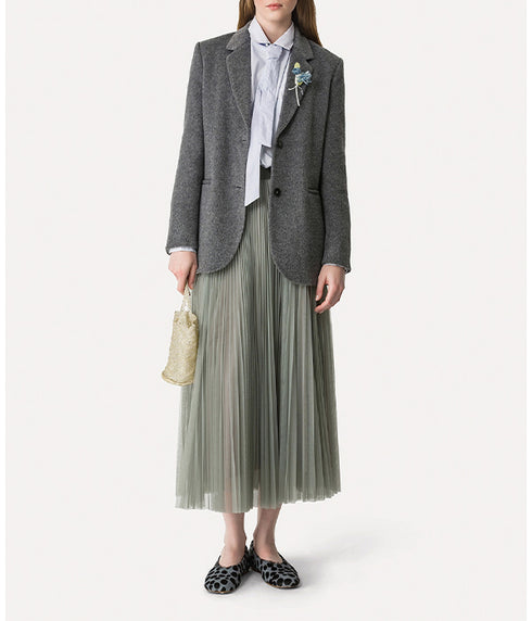 Tulle Soleil Pliss' Skirt - Stone